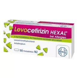 LEVOCETIRIZIN HEXAL pour les allergies, comprimés pelliculés à 5 mg, 50 pcs