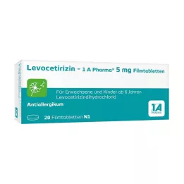 LEVOCETIRIZIN-1A Pharma 5 mg comprimés pelliculés, 20 pcs