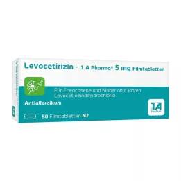 LEVOCETIRIZIN-1A Pharma 5 mg comprimés pelliculés, 50 pcs
