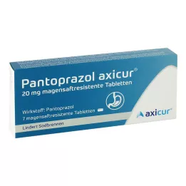 PANTOPRAZOL axicur 20 mg comprimés gastro-résistants, 7 pcs