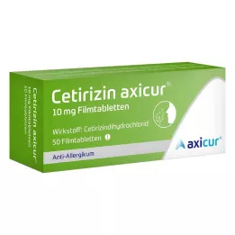 CETIRIZIN axicur 10 mg comprimés pelliculés, 50 pcs