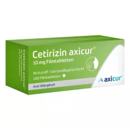 CETIRIZIN axicur 10 mg comprimés pelliculés, 100 pcs