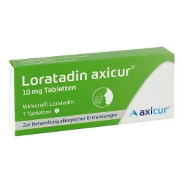 LORATADIN axicur 10 mg comprimés, 7 pcs