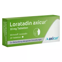 LORATADIN axicur 10 mg comprimés, 20 pcs