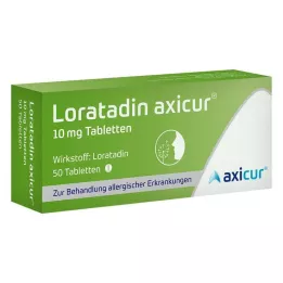 LORATADIN axicur 10 mg comprimés, 50 pcs