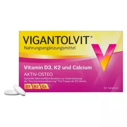 VIGANTOLVIT Comprimés pelliculés de vitamine D3, K2 et calcium, 30 pièces