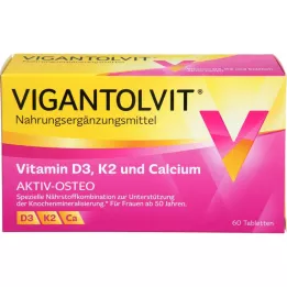 Tablettes de film de calcium Vigantolvit Vitamine D3 K2, 60 pc