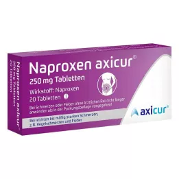 NAPROXEN axicur 250 mg comprimés, 20 pcs