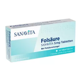 FOLSÄURE SANAVITA Comprimés de 5 mg, 20 pièces