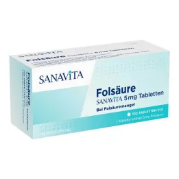 Acide folique Sanavita 5 mg comprimés, 100 pc