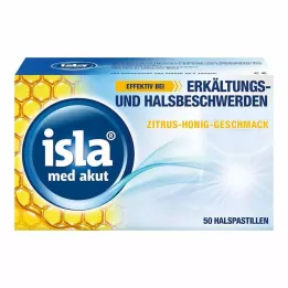 ISLA MED Pastilles au miel et aux agrumes aigus, 50 pcs