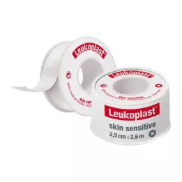 LEUKOPLAST Skin Sensitive 2,5 cm x 2,6 m avec bandage protecteur, 1 pièce