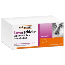 LEVOCETIRIZIN-ratiopharm 5 mg comprimés pelliculés, 100 pcs