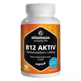 Comprimés végétaliens de vitamine B12 AKTIV 1 000 µg, 90 pièces