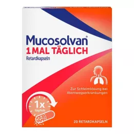 MUCOSOLVAN Gélules à libération prolongée à prendre 1 fois par jour, 20 pièces