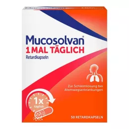 MUCOSOLVAN Gélules à libération prolongée à prendre 1 fois par jour, 50 pièces