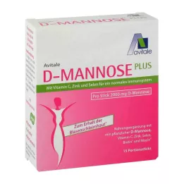 D-MANNOSE PLUS 2000 mg Bâtonnets avec vitamines et minéraux, 15X2,47 g