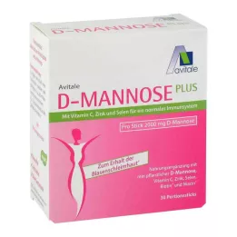 D-MANNOSE PLUS 2000 mg Bâtonnets avec vitamines et minéraux, 30X2,47 g