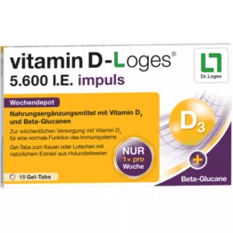 VITAMIN D-LOGES 5 600 UI de dépôt hebdomadaire impulsif KTA, 15 pièces