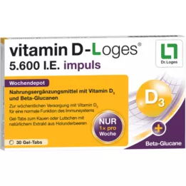 VITAMIN D-LOGES 5 600 UI de dépôt hebdomadaire impulsif KTA, 30 pcs