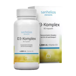 SANHELIOS Complexe de vitamines solaires à la vitamine D3 avec K2, 80 pcs