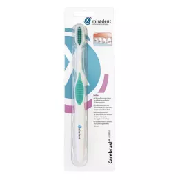 MIRADENT Brosse à dents orthodontique Carebrush blanche/verte, 1 pièce