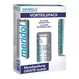 MERIDOL Dentifrice Value Pack + 100ml Conditioner, 2X75ml