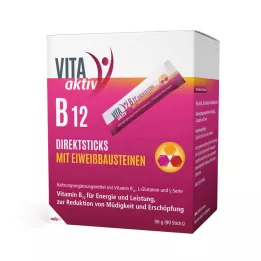 VITA AKTIV Bâtonnets directs de vitamine B12 avec éléments constitutifs protéiques, 90 pièces