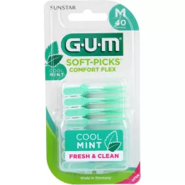 GUM Soft Picks Comfort Flex Mint Medium, 40 pc