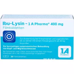 IBU-LYSIN 1A Pharma 400 mg comprimés pelliculés, 20 pcs