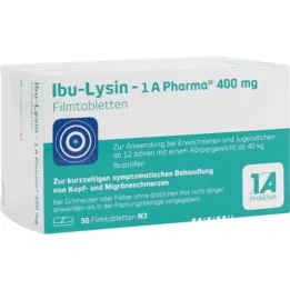 IBU-LYSIN 1A PHARMA 400 MG COMPRIMENTS DE FILM, 50 pc