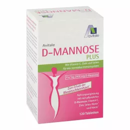 D-MANNOSE PLUS Comprimés de 2000 mg avec vitamines et minéraux, 120 pcs