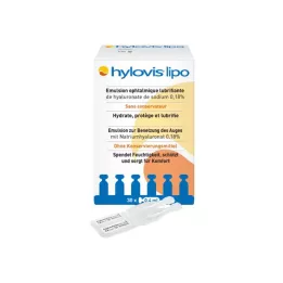 HYLOVIS Pipettes de gouttes à oeil lipo, 30x0,4 ml