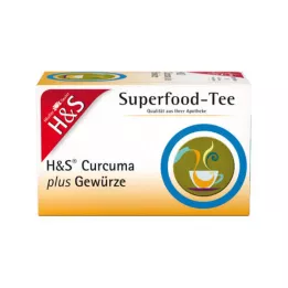 H&amp;S Curcuma Plus Sac filtre à épices, 20x1,5 g