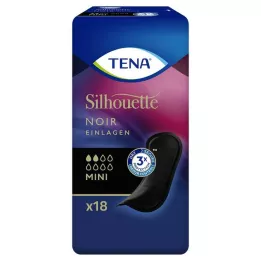 TENA SILHOUETTE Semelles mini noir, 18 pièces