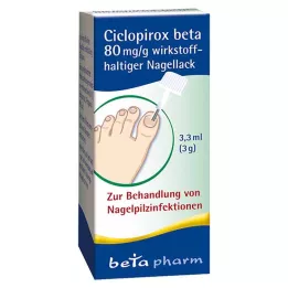CICLOPIROX Vernis à ongles bêta 80 mg/g principe actif, 3,3 ml