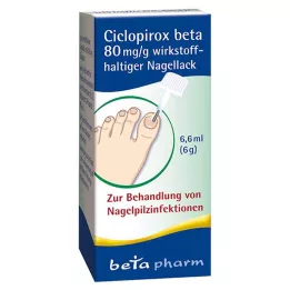 CICLOPIROX Vernis à ongles bêta 80 mg/g principe actif, 6,6 ml