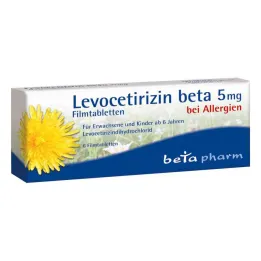 Lévocétirizine bêta 5 mg comprimés pelliculés (6 pièces)