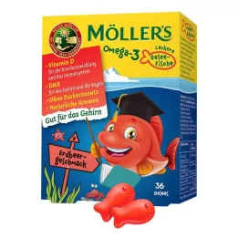MÖLLERComprimés à croquer S Omega-3 Jelly Fish Fraise, 36 pcs