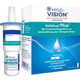 HYLO-VISION Safedrop plus gouttes pour les yeux, 2x10 ml