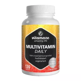 MULTIVITAMIN DAILY gélules végétariennes sans iode, 120 pcs
