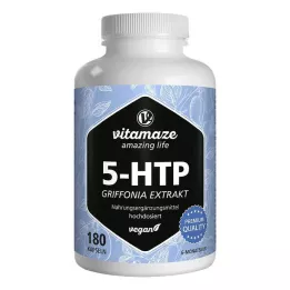 5-HTP 200 mg dextrait de Griffonia en capsules végétaliennes à haute dose, 180 pcs