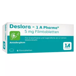 DESLORA-1A Pharma 5 mg comprimés pelliculés, 6 pcs