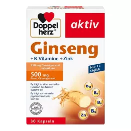 DOPPELHERZ Ginseng 250 + B-vitamine + capsules de zinc, 30 pc