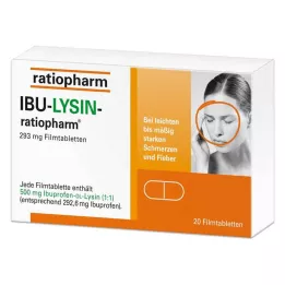 IBU-LYSIN-ratiopharm 293 mg comprimés pelliculés, 20 pcs