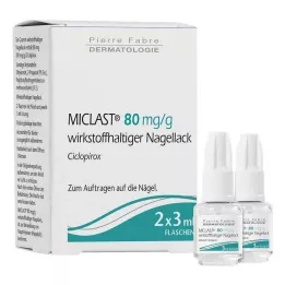 MICLAST Vernis à ongles médicamenteux 80 mg/g, 2X3 ml