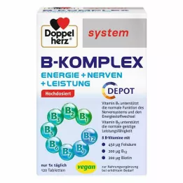 DOPPELHERZ Comprimés du système complexe B, 120 pièces