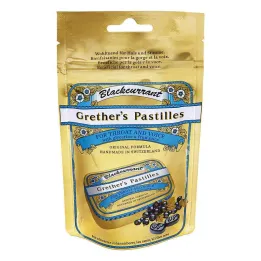 Recharge de sachet de pastilles sucrées Grethers Blackcurrant Gold (100g)