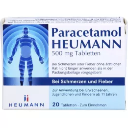 PARACETAMOL HEUMANN 500 mg comprimé contre la douleur et la fièvre, 20 pcs