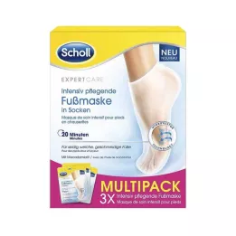 SCHOLL Masque nourrissant intensif pour les pieds en chaussettes, 3X2 pcs